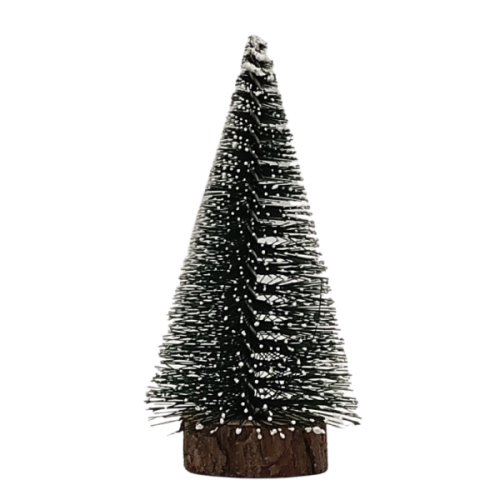 Bradut de Craciun CNX CH-10, PVC, verde, 10cm, cu varfuri ninse