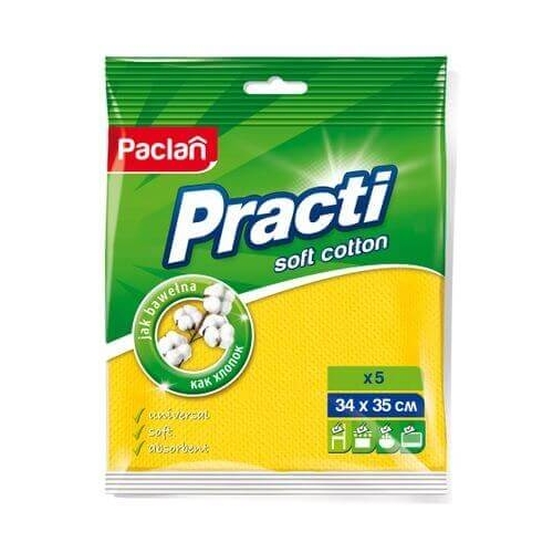 Paclan Laveta din bumbac, 5 buc 35 x 35 cm