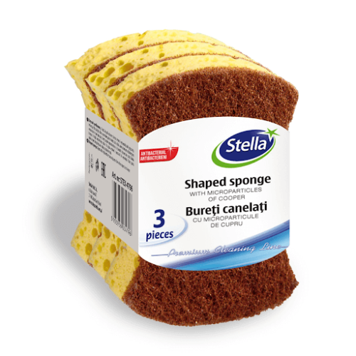 Stella bureti canelati cu microparticule de cupru, 3 buc