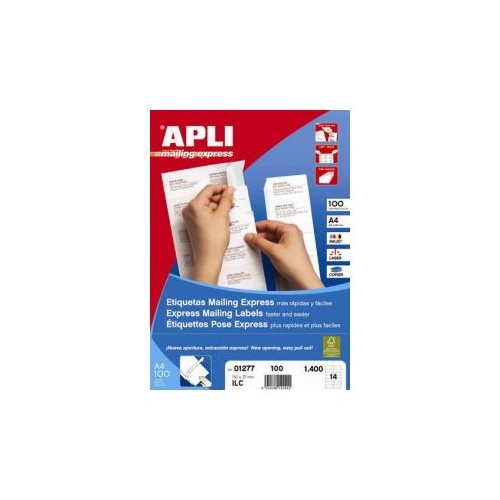 Etichete autoadezive Apli, 21/A4, 2100 buc