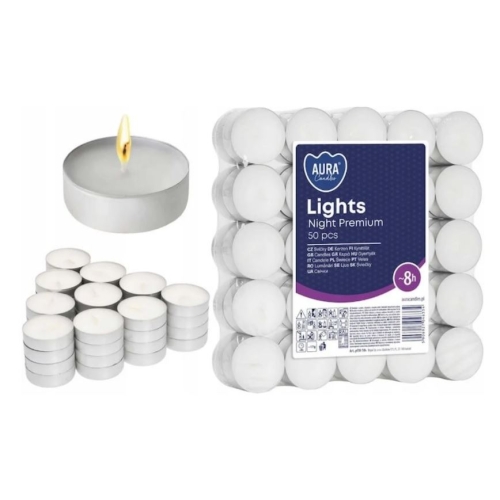 Lumânări pastilă Bispol, 50 buc., timp de ardere 8 ore