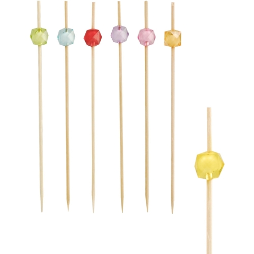 Set 100 bete frigarui, fingerfood, lungime 120 mm, multicolore