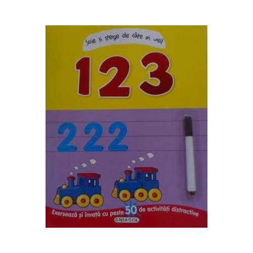 1, 2, 3 - Scrie si sterge de cate ori vrei! (+6 ani)