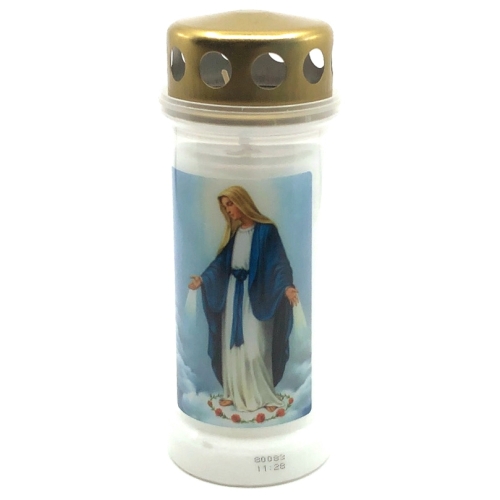 Candela din plastic cu capac Nr. 4, Maica Domnului, Bolsius