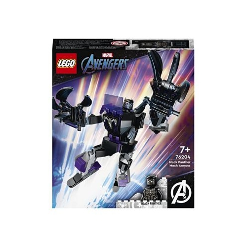 LEGO Marvel. Armura de robot a lui Black Panther 76204, 124 piese | 5702017154206