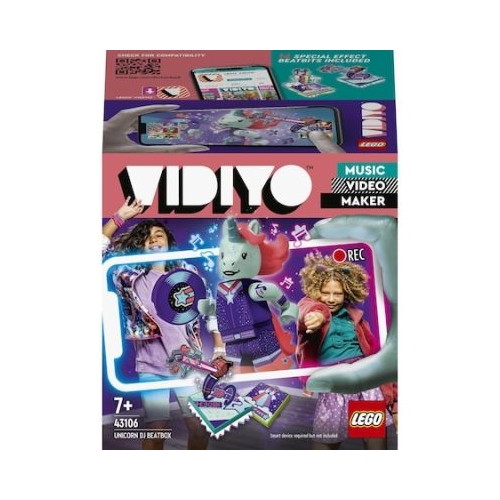 LEGO Vidiyo. Unicorn DJ BeatBox 43106, 84 piese | 5702016911794