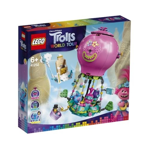 LEGO Trolls World Tour. Aventura lui Poppy cu balonul cu aer cald 41252, 250 piese | 5702016616781