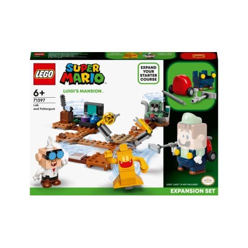LEGO Super Mario - Set de extindere Laboratorul si Poltergust din Luigi's Mansion 71397, 179 de piese