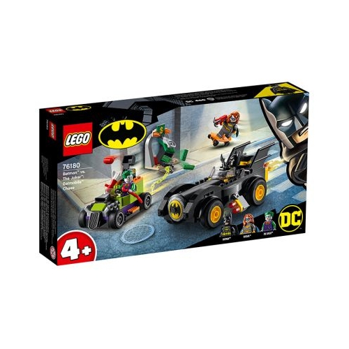 LEGO Super Heroes DC. Batman contra Joker. Urmarirea cu batmobile-ul 76180, 136 piese