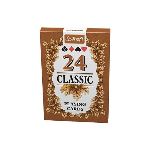 Carti de joc Frunze 24 Classic, Maro, alb, 3 ani+