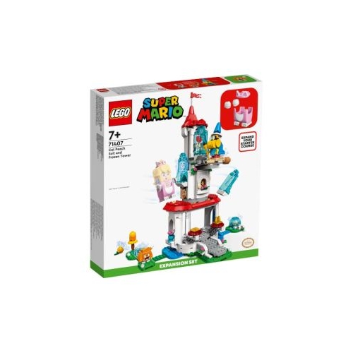 LEGO Super Mario. Set de extindere Turnul inghetat si costum de pisica Peach 71407, 494 piese