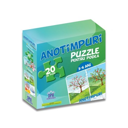 Puzzle pentru podea. Anotimpuri (puzzle podea 50/70 + afis 50/70) Activitati extracurriculare Didactica Publishing House