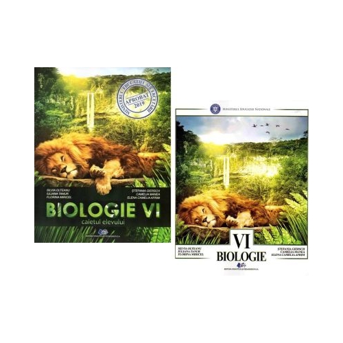 Pachet Biologie Manual si Caietul elevului clasa a 6-a - Silvia Olteanu, Iuliana Tanur
