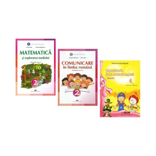 Pachet Manuale Matematica si explorarea mediului plus Comunicare in limba Romana si Engleza clasa a 2-a - Tudora Pitila, Virginia Evans