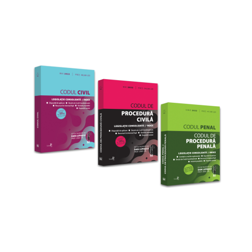 Pachet Codul civil, Codul de procedura civila, Codul penal si Codul de procedura penala - SEPTEMBRIE 2022. Editii tiparite pe hartie alba - Dan Lupascu