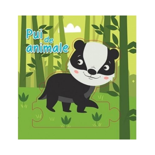 Pui de animale. Carte puzzle