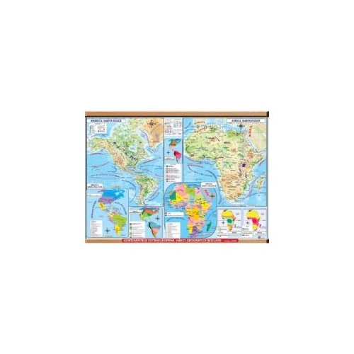 Harta de perete continentele extraeuropene