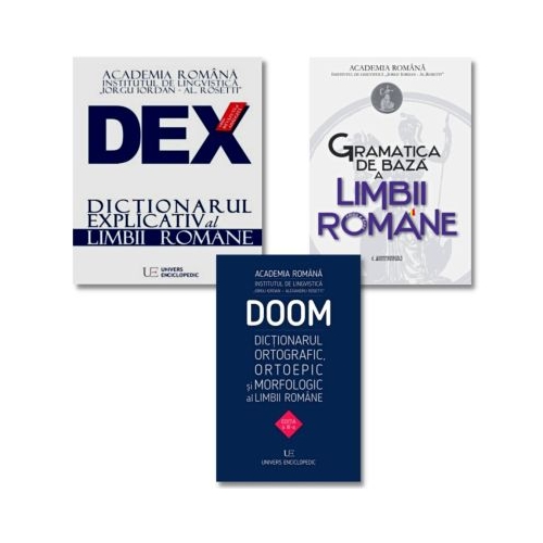 Pachet complet gramatica Dictionarul explicativ Dictionarul Ortografic Ortoepic Morfologic si Gramatica de baza - Academia Romana