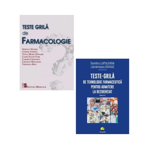 Pachet Teste grila pentru admitere la rezidentiat Farmacologie si tehnologie farmaceutica - Dumitru Lupuleasa Simona Negres