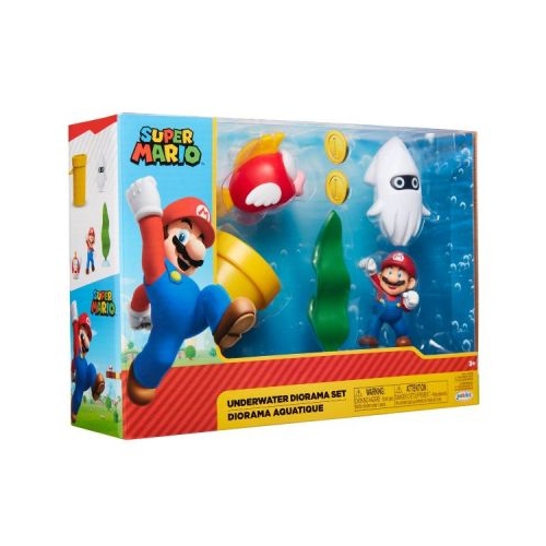 Set diorama Subacvatic cu figurina 6 cm Nintendo Mario