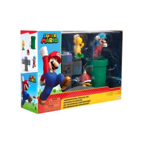 Set diorama Subteran cu figurina Super Mario Nintendo Mario