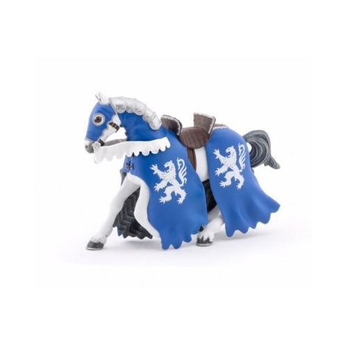 Figurina Papo cal cu armura albastra