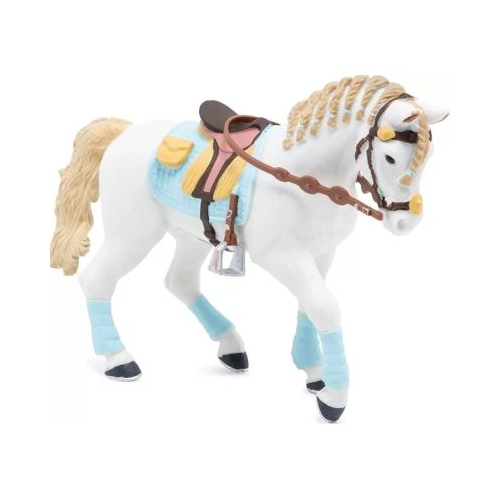 Figurina Papo cal de echitatie bleu