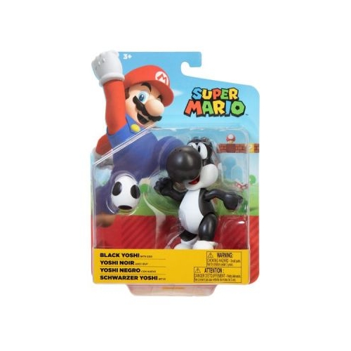 Figurina 10 cm Nintendo Mario Yoshi negru cu ou