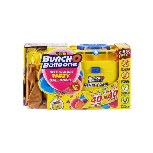 Set baloane de petrecere si pompa Bunch o Balloons Gold 16 buc.