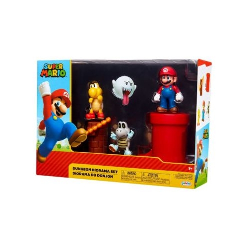 Set diorama Temnita cu figurina 6 cm Nintendo Mario