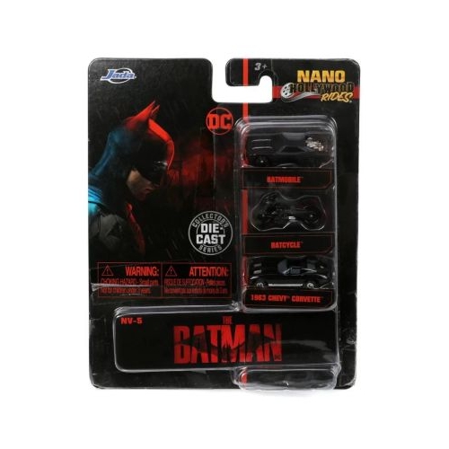 Set 3 vehicule nano batman jada 4 cm