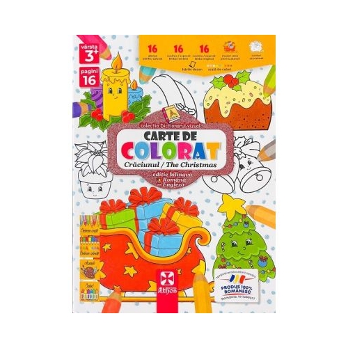 Carte de colorat. Craciunul. The Christmas