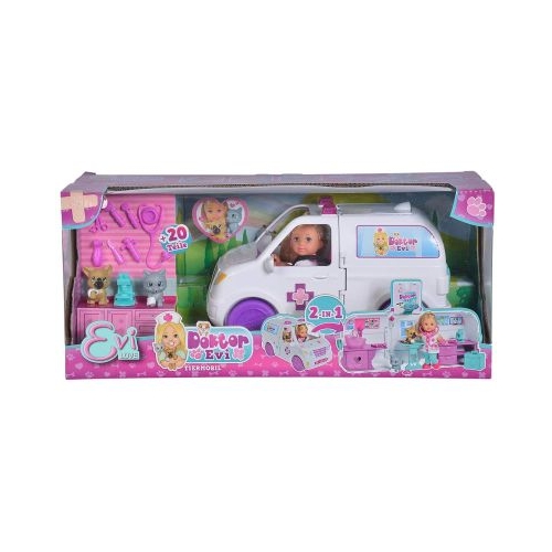 Papusa Evi veterinar cu rulota accesorizata