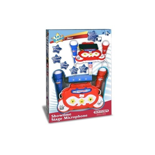 Microfon dublu albastru Bontempi