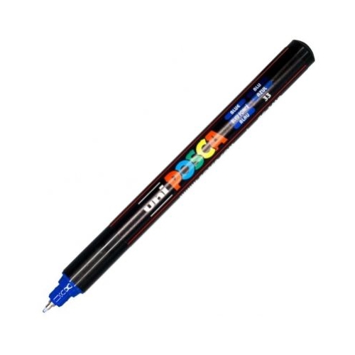 Marker UNI PC-1MR 0. 7 mm varf metalic fin albastru Posca