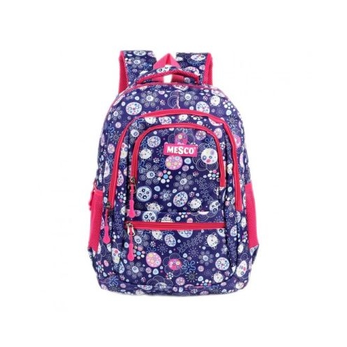 Ghiozdan scoala Flowers 4 compartimente 44 cm Mesco