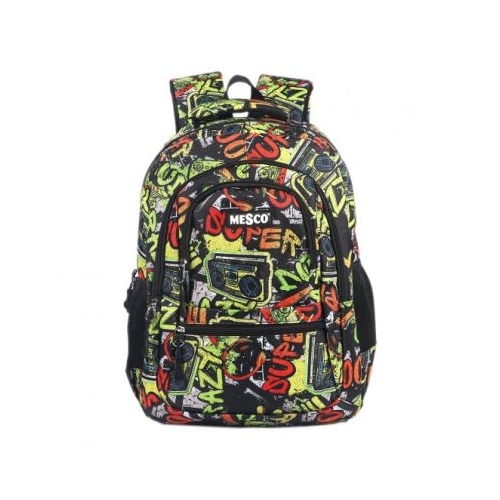 Ghiozdan scoala Super Crazy 4 compartimente 44 cm Mesco