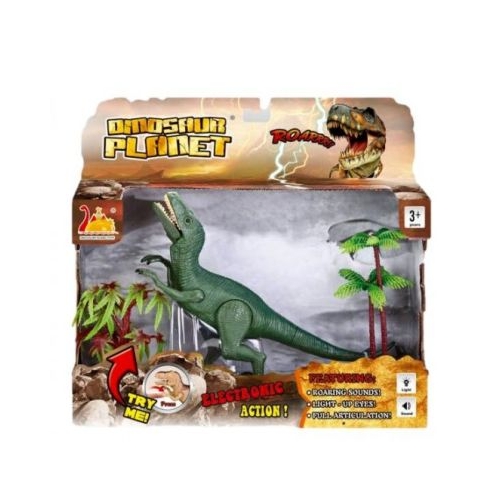 Dinozaur cu lumini si sunete Velociraptor 22 cm