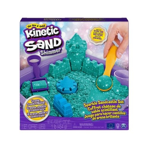 Kinetic sand castelul stralucitor din nisip albastru Spin Master