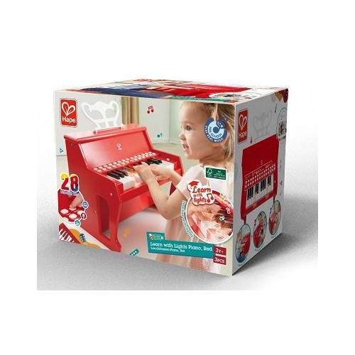 Pian electronic rosu cu lumini Hape
