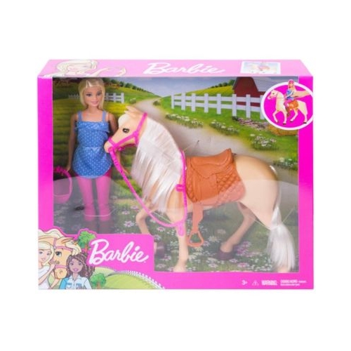 Barbie set papusa cu cal