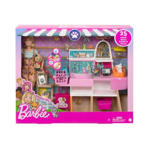 Set de joaca barbie magazin accesorii animalute