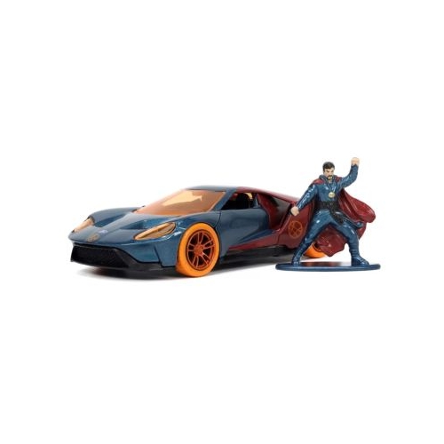 Masinuta marvel metalica ford gt scara 1 32 si figurina metalica doctor strange jada