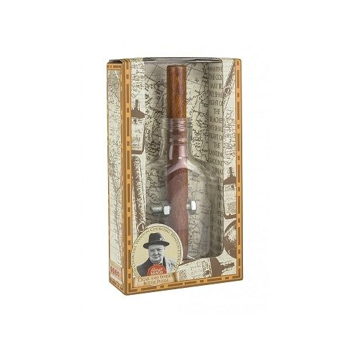 Joc Churchills Cigar and Whisky Bottle