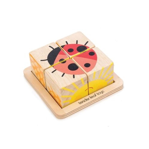 Puzzle educativ Cuburi ilustrate Baby Blocks 5 piese