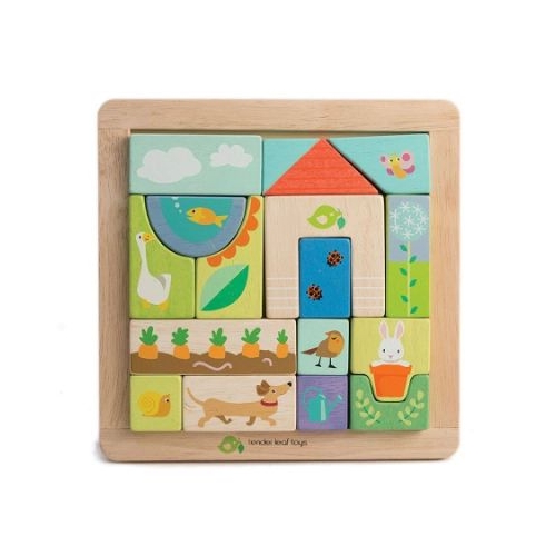 Puzzle educativ ilustratii din gradina 17 piese