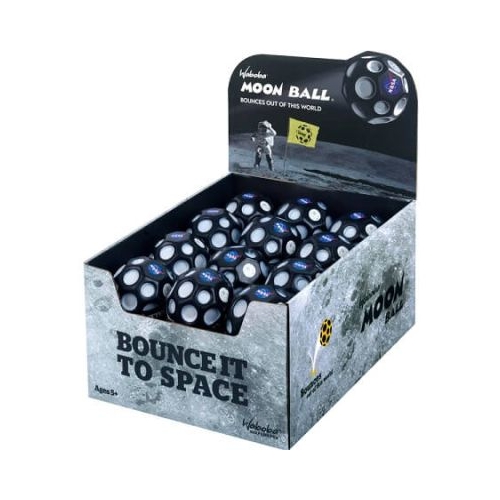 Minge hiper saritoare neagra cu sigla NASA Moon Ball