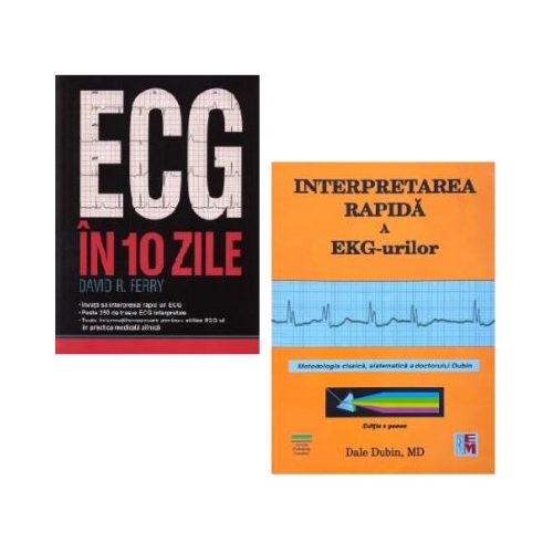 Pachet Interpretarea rapida a EKG-urilor si ECG-UL in 10 zile - Dale Dubin David R. Ferry