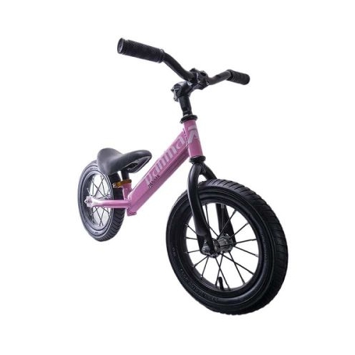 Bicicleta din metal roz fara pedale roti cauciuc