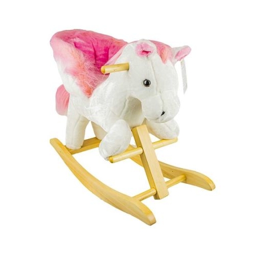 Balansoar pentru bebelusi Calut lemn  plus roz 60x34x45 cm